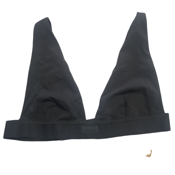 Skims COTTON PLUNGE BRALETTE WIRELESS BRA SOOT 3X Plus size NWT - Picture 2 of 6